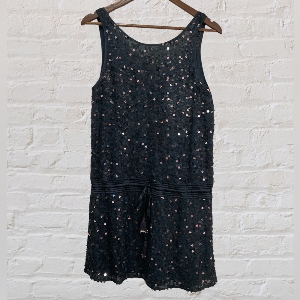 Flannel “All that glitters” navy sequin silky dress. Brand New with tags! - Picture 4 of 10